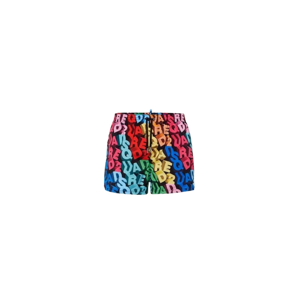 Dsquared2 Men's Multicolor Beachwear, 2XL, Boxer Midi