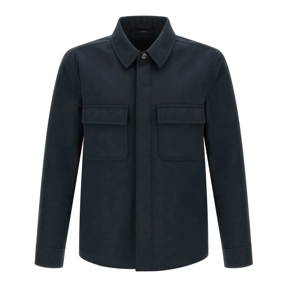 Tom Ford Men's Blue Cotton Twill Double Splittable Overshirt - Light Jackets - 2XL - Jackets