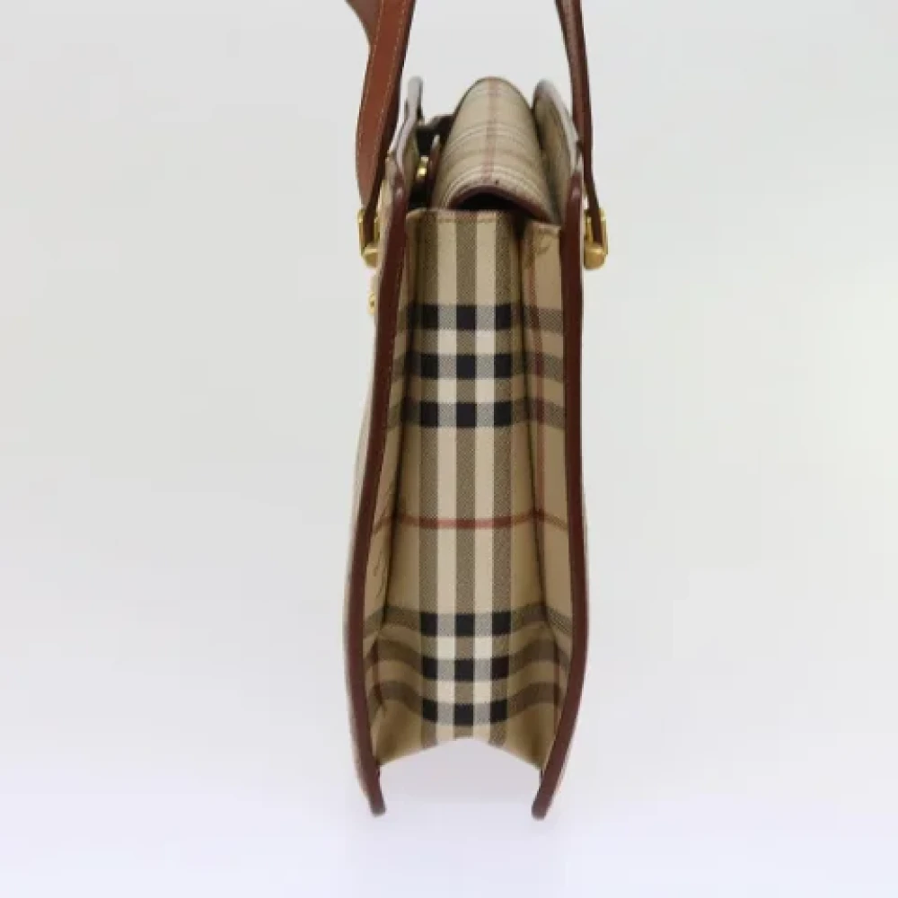 Burberry Vintage Pre-owned Leather shoulder-bags Beige Dames