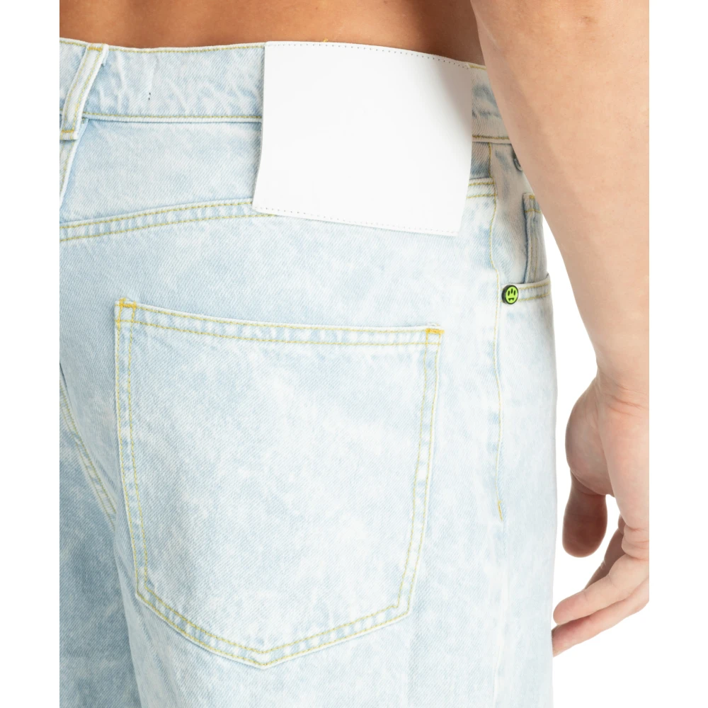 Barrow Heren Straight Jeans met Logo en Meerdere Zakken Blue Heren