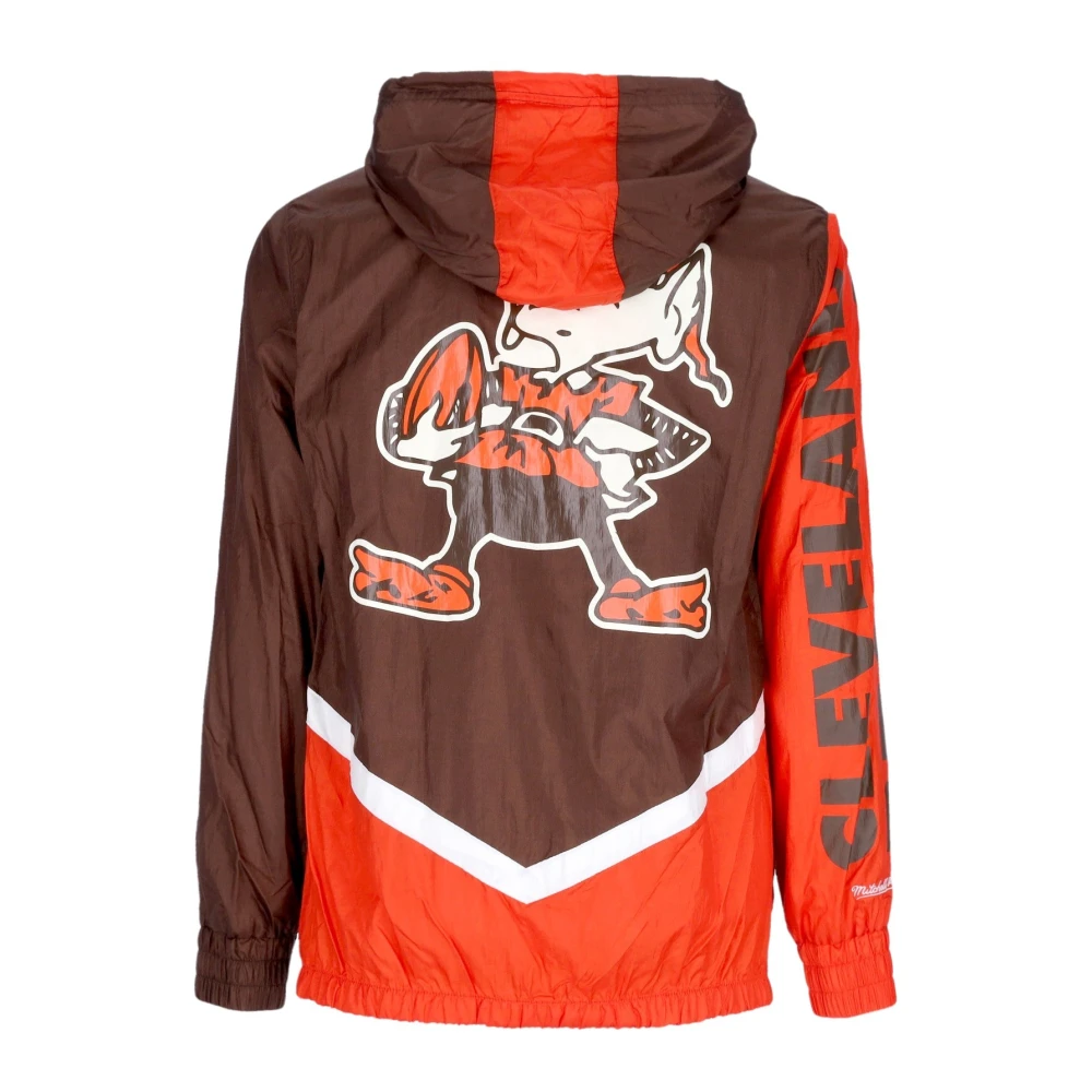 Mitchell & Ness Cleveland Browns Windbreaker Full Zip Brown Heren