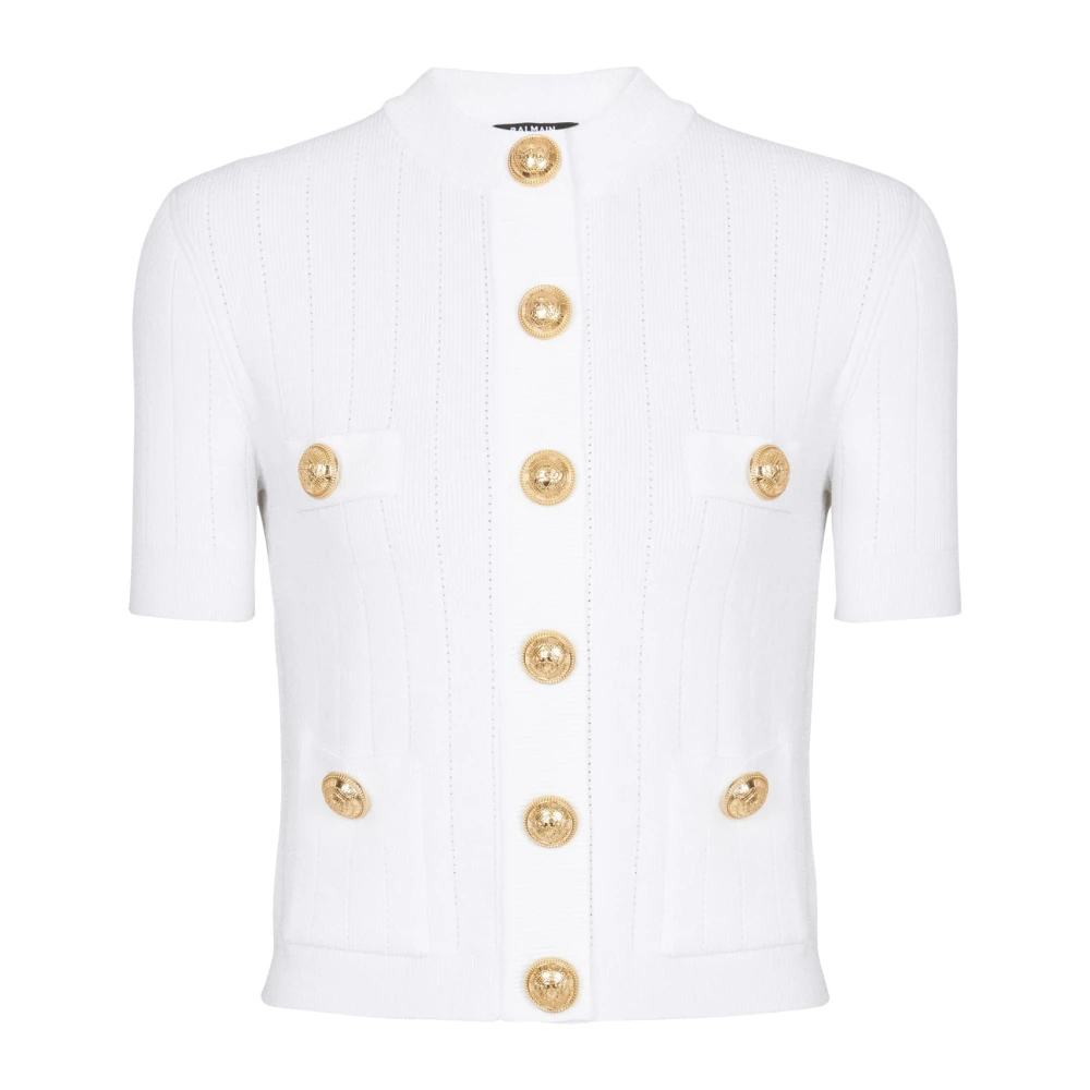 Balmain 4-ficks stickad kofta White, Dam