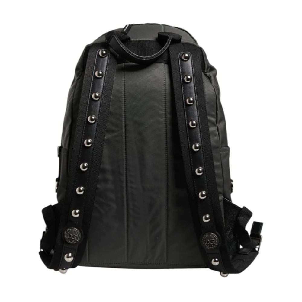 Dolce & Gabbana Prins Forever Rugzak met Logo Patches Gray Heren