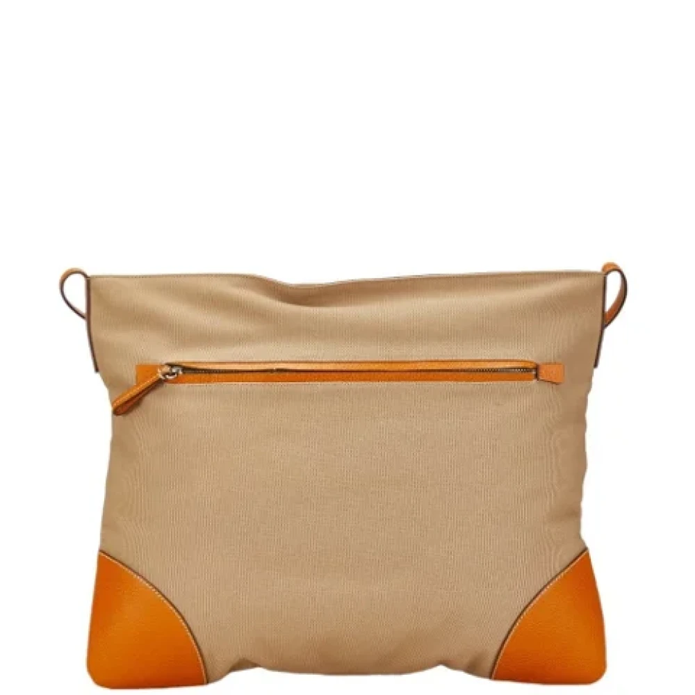 Prada Vintage Pre-owned Canvas prada-bags Beige Dames