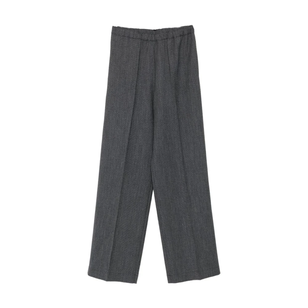 Fabiana Filippi Gray Trousers - Female - Wide Trousers - 2XS - Trousers