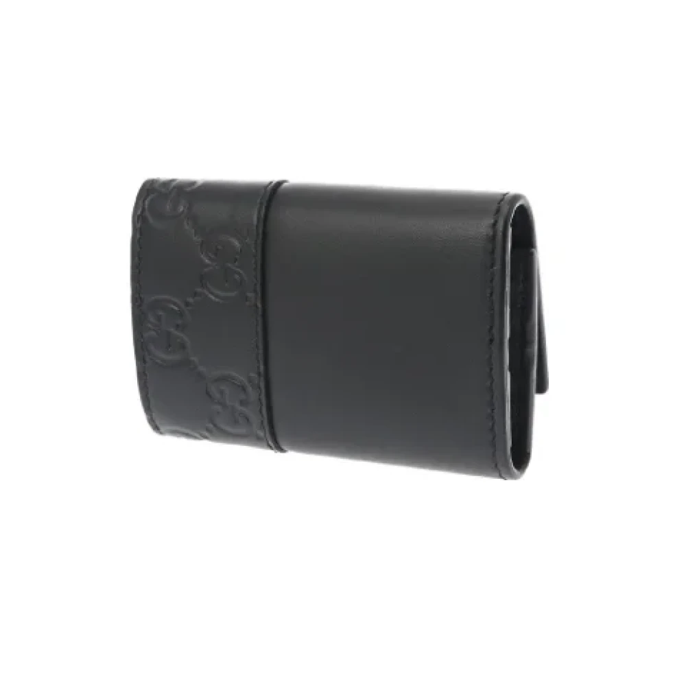 Gucci Vintage Pre-owned Leather wallets Black Heren