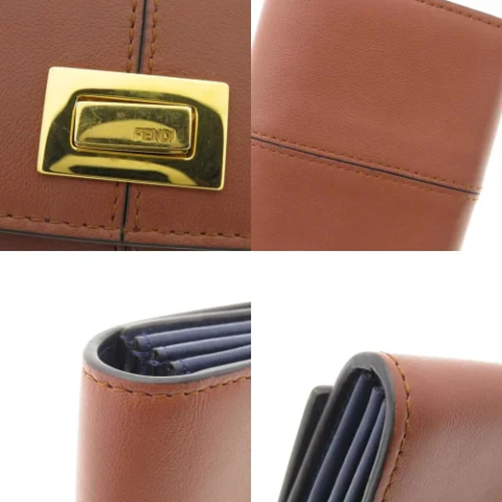 Fendi Vintage Pre-owned Leather wallets Brown Dames