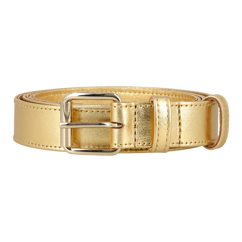 Comme des Garçons Gouden Leren Riem Accessoires Yellow Unisex