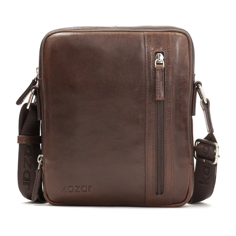 Kazar Bruine leren crossbody tas Brown Dames