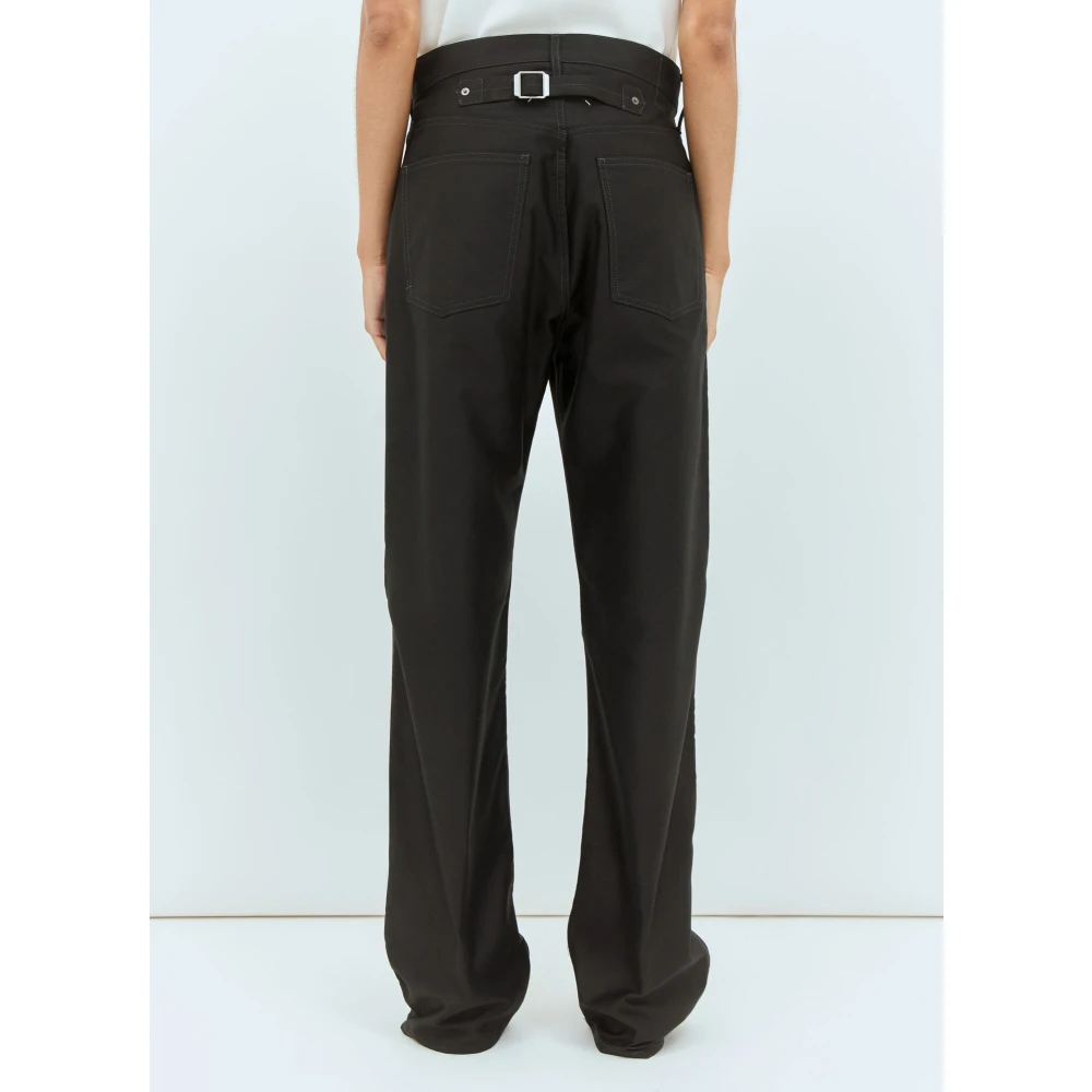 Maison Margiela Coated Denim Straight-Leg Jeans Black Dames