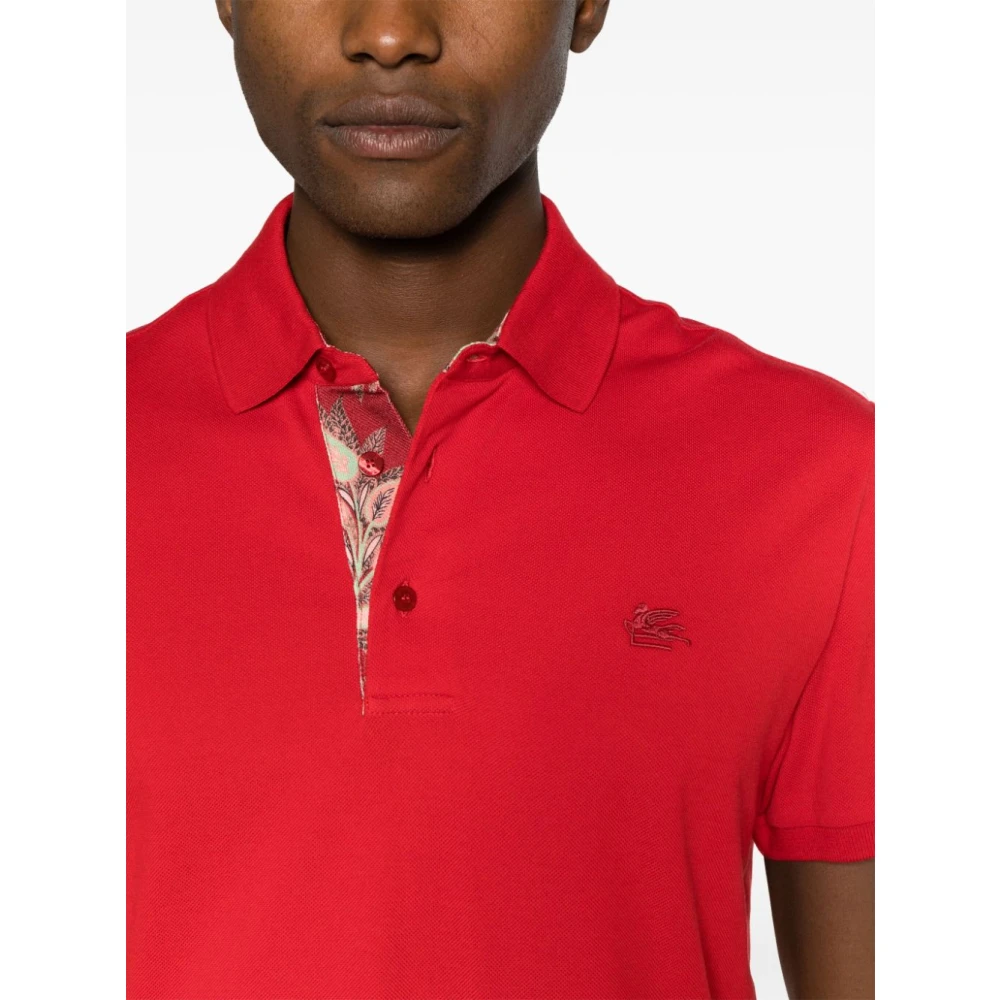ETRO Rode T-shirts en Polos Red Heren
