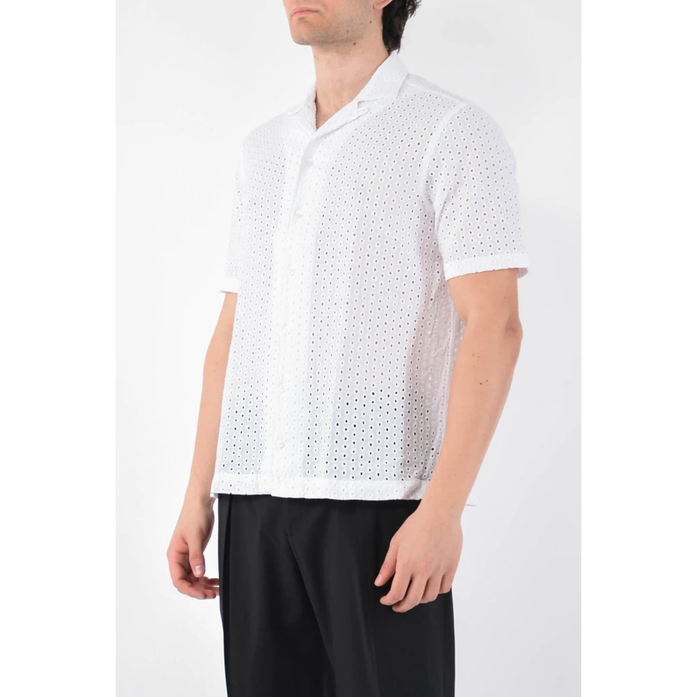 Tagliatore Sangallo Cutout Overhemd White Heren