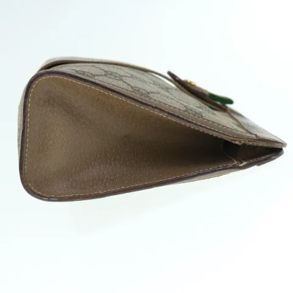 Gucci Vintage Pre-owned Leather clutches Beige Dames