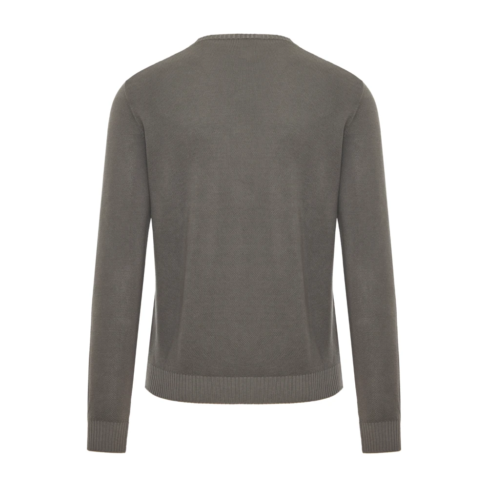 Fedeli Round-neck Knitwear Gray Heren