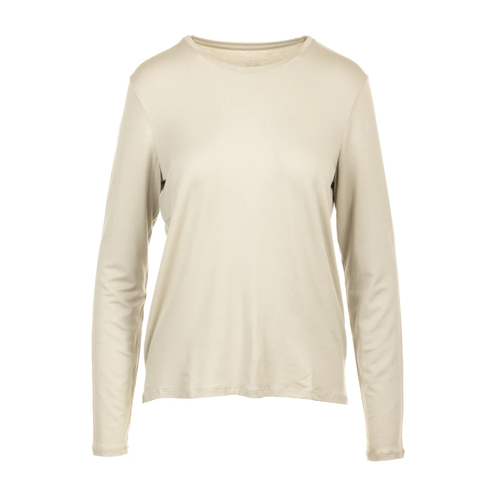 Majestic filatures Witte Ronde Hals Trui White Dames