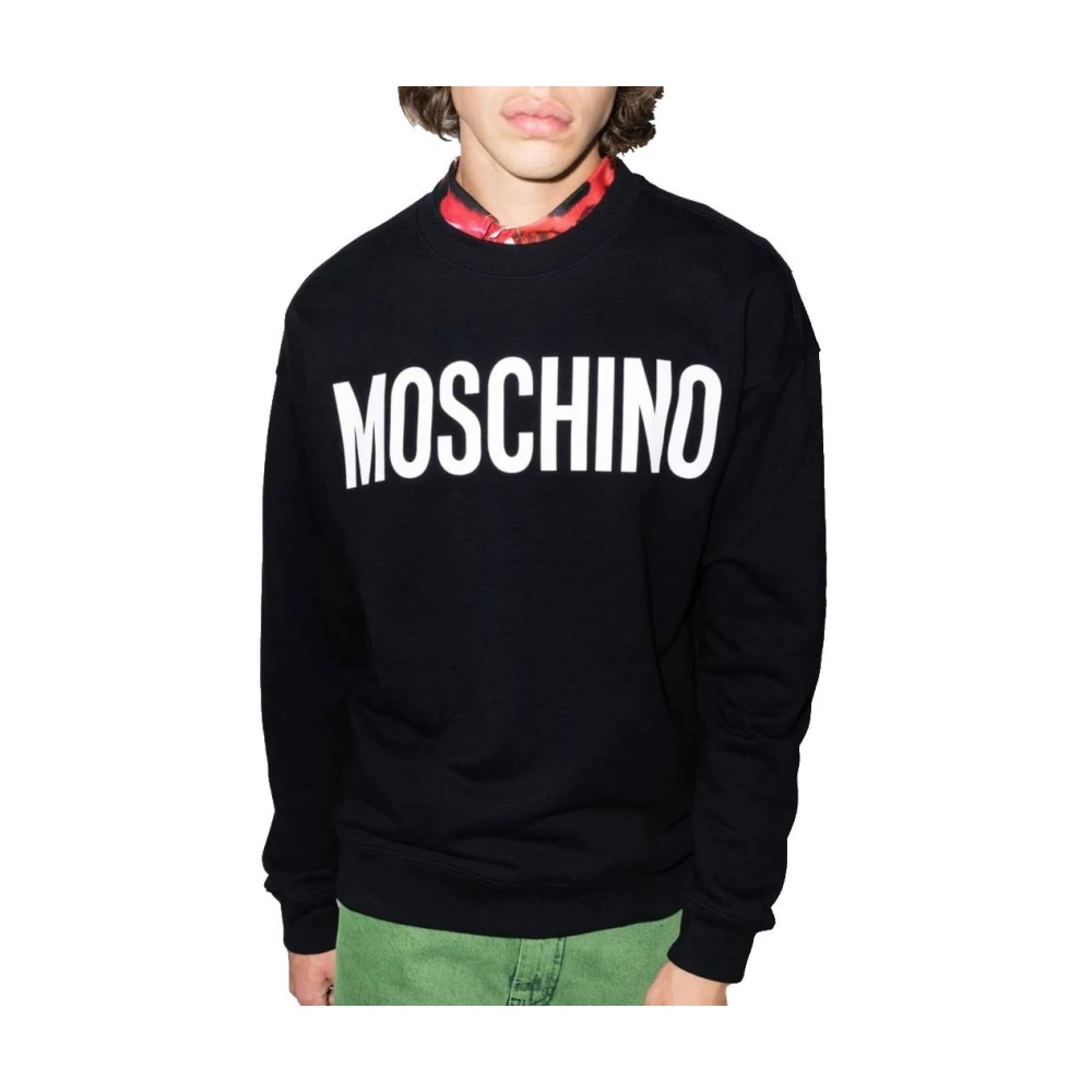 Moschino Zwart Logo Print Sweatshirt Black Heren