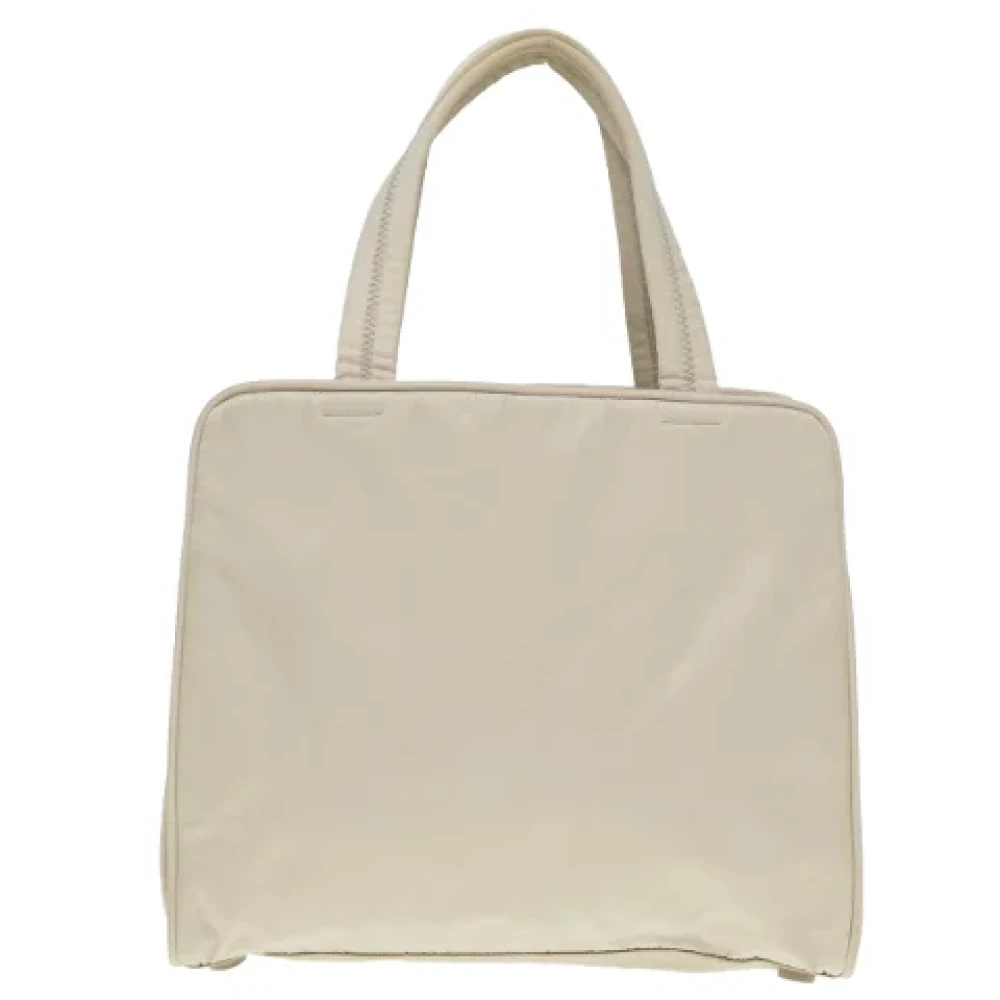 Prada Vintage Pre-owned Canvas prada-bags Beige Dames