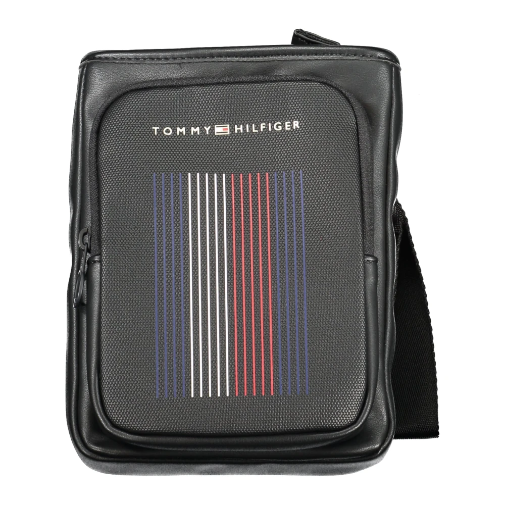 Tommy Hilfiger Heren Zwarte Schoudertas met Rits Black Heren