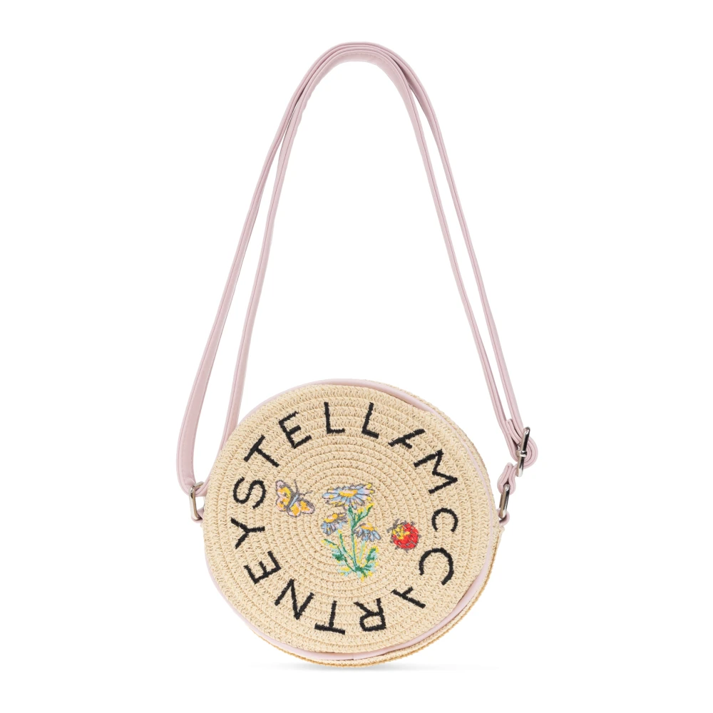 Stella McCartney Vävd väska med logotyp Beige, Flicka