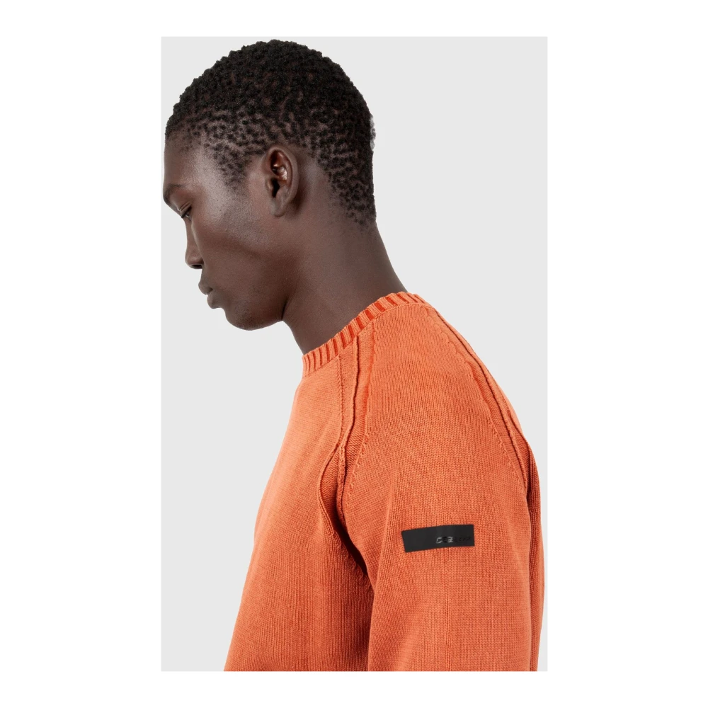 RRD Cotton Techno Wash Oranje Crewneck Shirt Orange Heren
