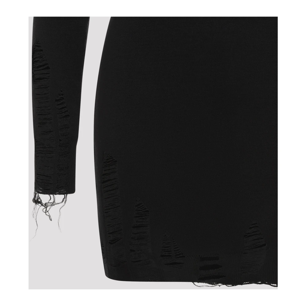MM6 Maison Margiela Gebreide Jurk Black Dames
