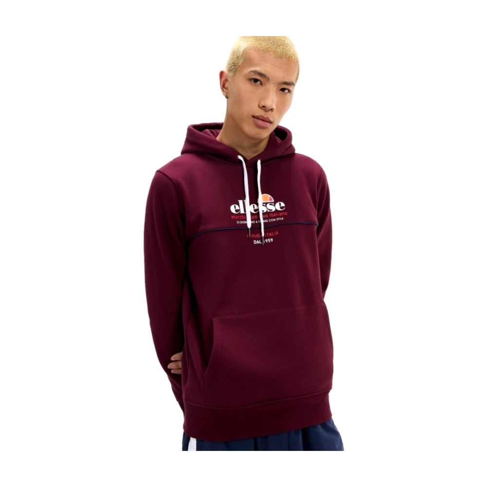 Ellesse Rode Hoodie Sweatshirt Brown Heren