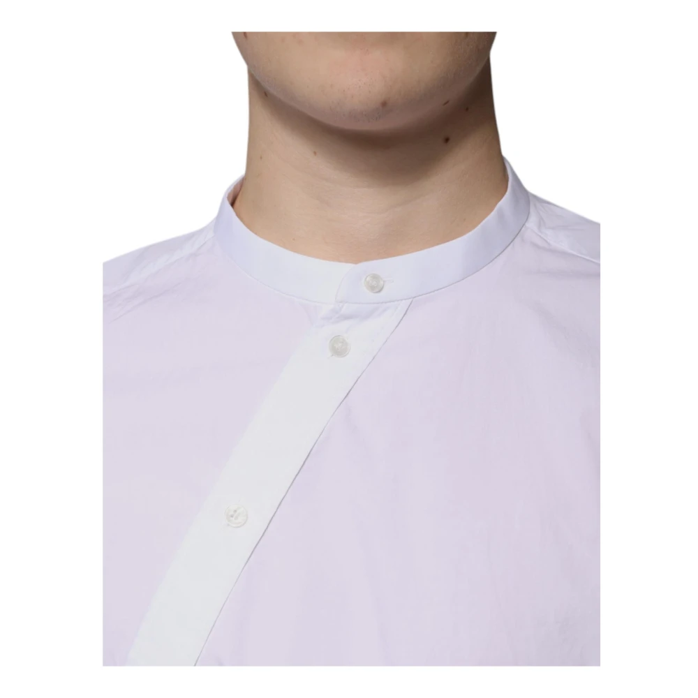 Dolce & Gabbana Witte Katoenen Overhemd met Logo White Heren