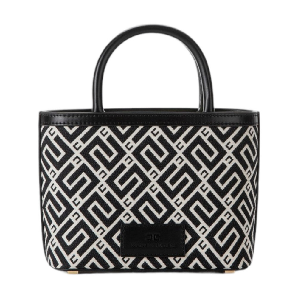 Stijlvolle Jacquard Shopper Tas Elisabetta Franchi Heren