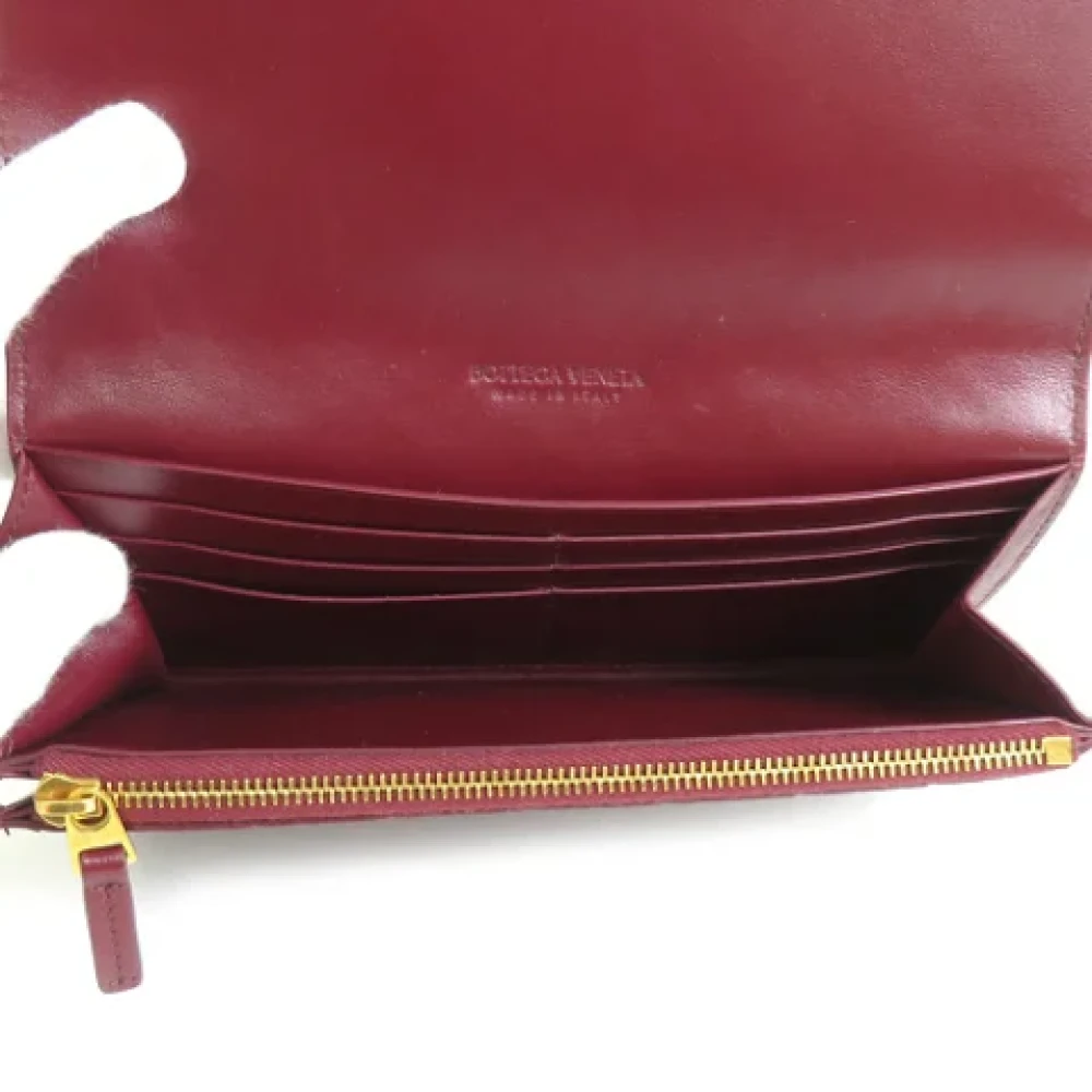 Bottega Veneta Vintage Pre-owned Leather wallets Red Dames