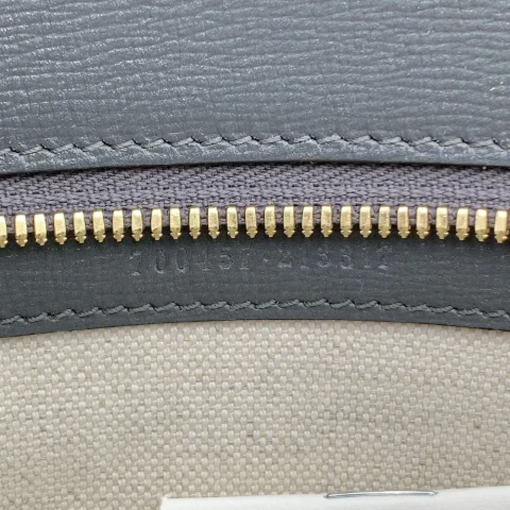 Gucci Vintage Pre-owned Leather gucci-bags Gray Dames