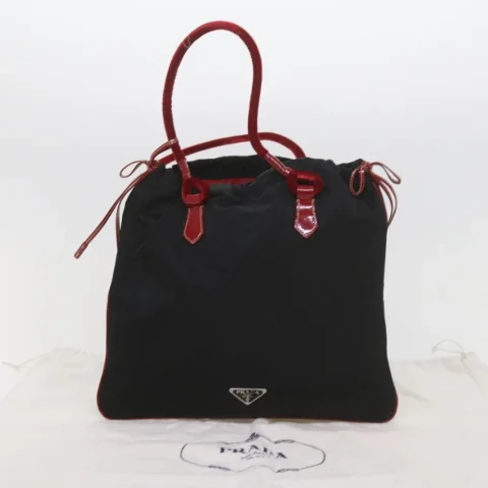 Prada Vintage Pre-owned Nylon handbags Black Dames