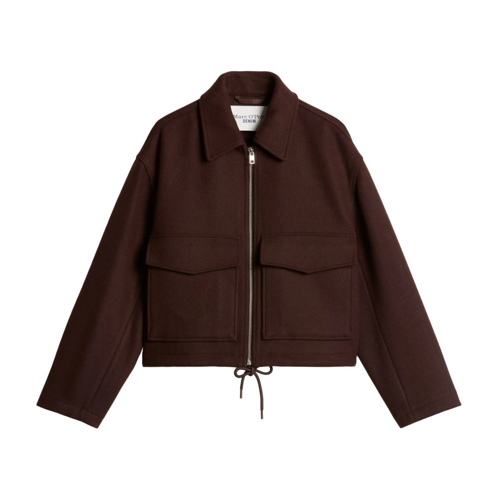 Marc O'polo Donna Marrone - Giacca In Twill Di Lana - Jackets - L