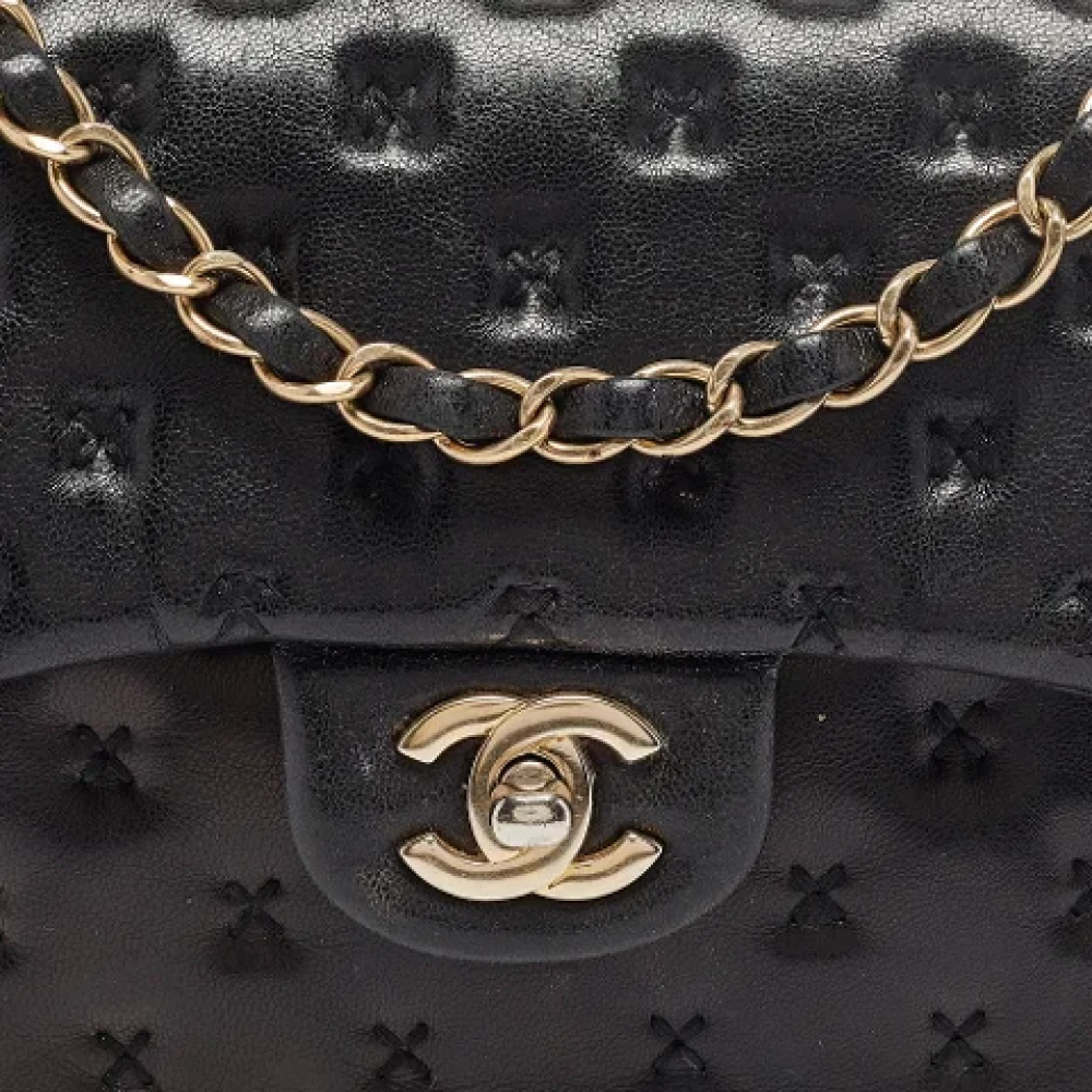 Chanel Vintage Pre-owned Leather handbags Black Dames