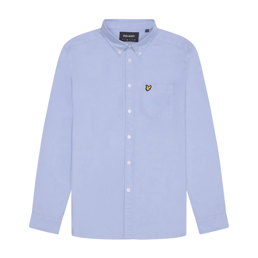 Lyle & Scott Men's Blue Casual Shirts, S, Plain Oxford Shirt