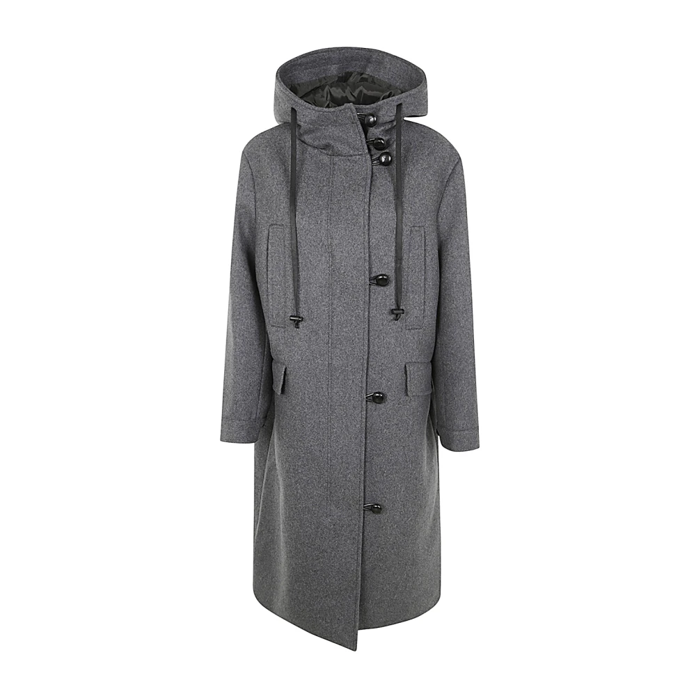 Semicouture Grijze Vincent Coat Elegante Wintermode Gray Dames