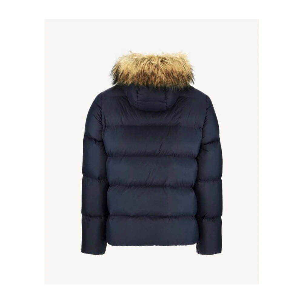 Jott Prestige 2.0 Winterjas Met Capuchon Patch Logo Blue Heren