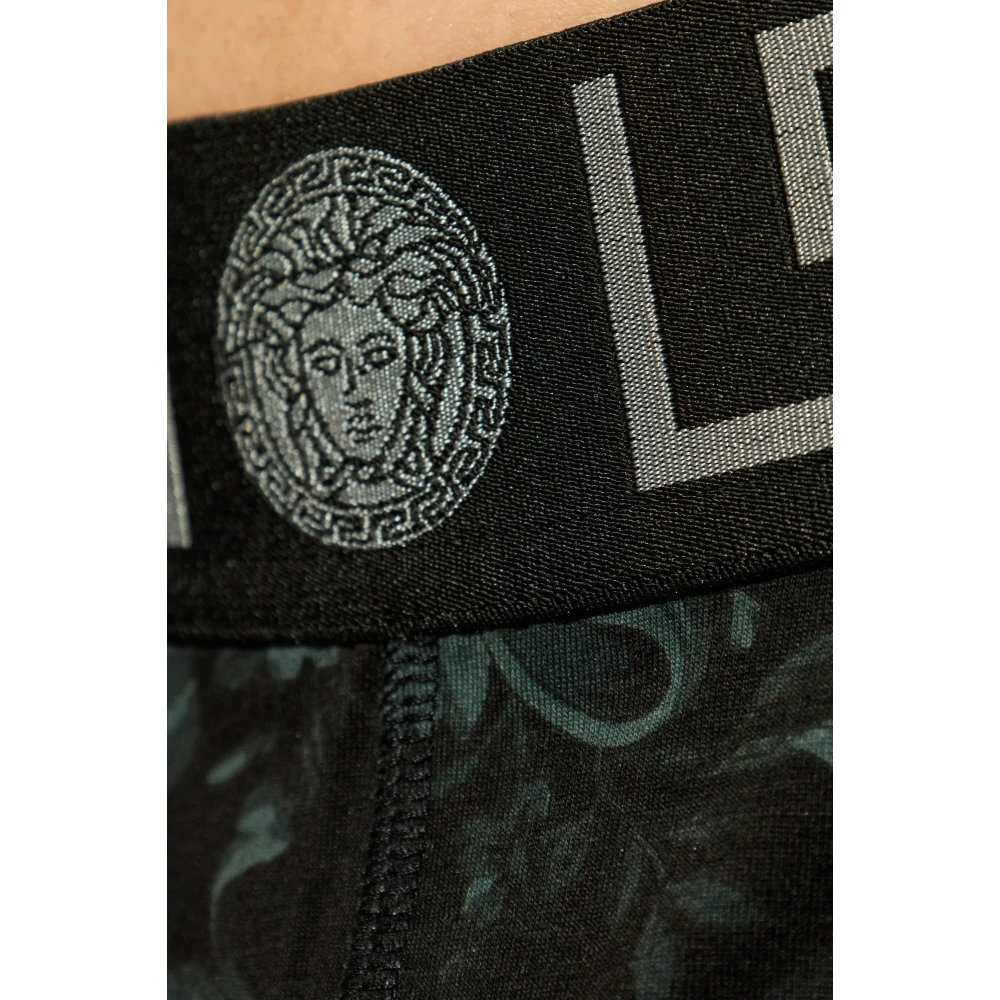 Versace Gestreepte boxershorts Black Heren