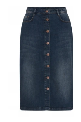 Blå Jeanskjol - Stilfull Modell