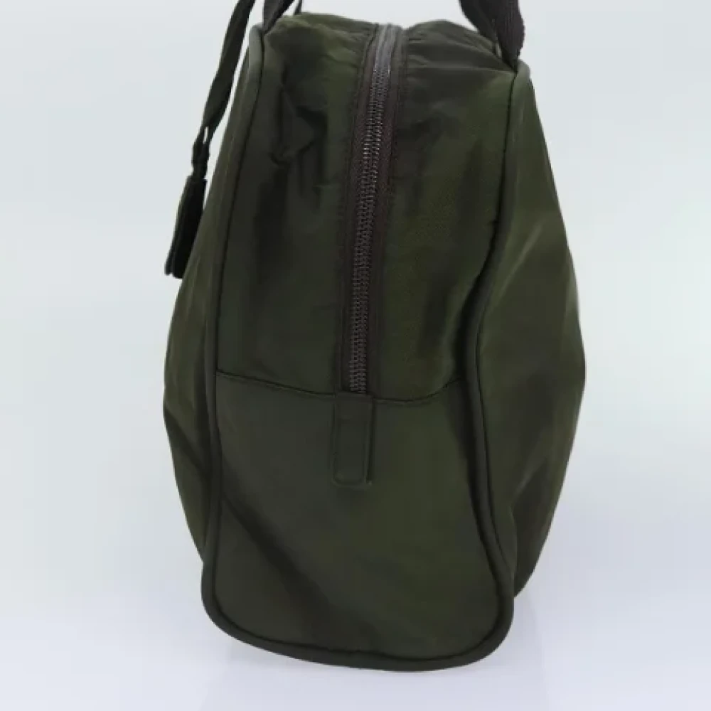 Prada Vintage Pre-owned Nylon handbags Green Dames