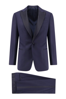 blue-dress-with-lapel-collar