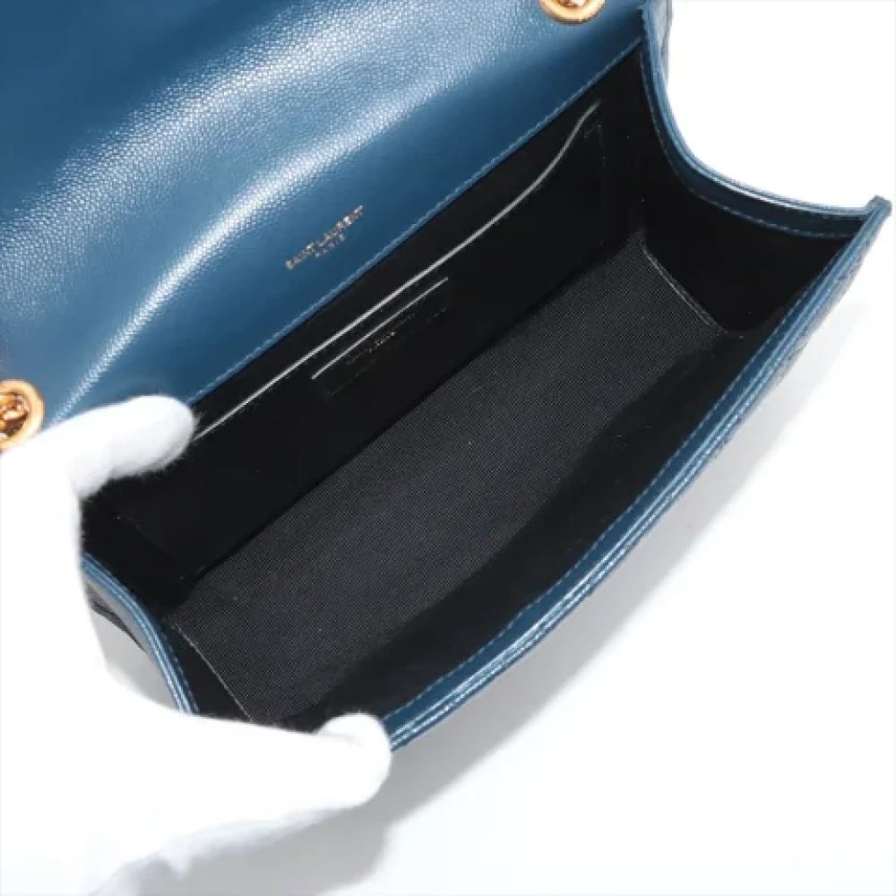 Yves Saint Laurent Vintage Pre-owned Envelope Medium Bag Blue Dames