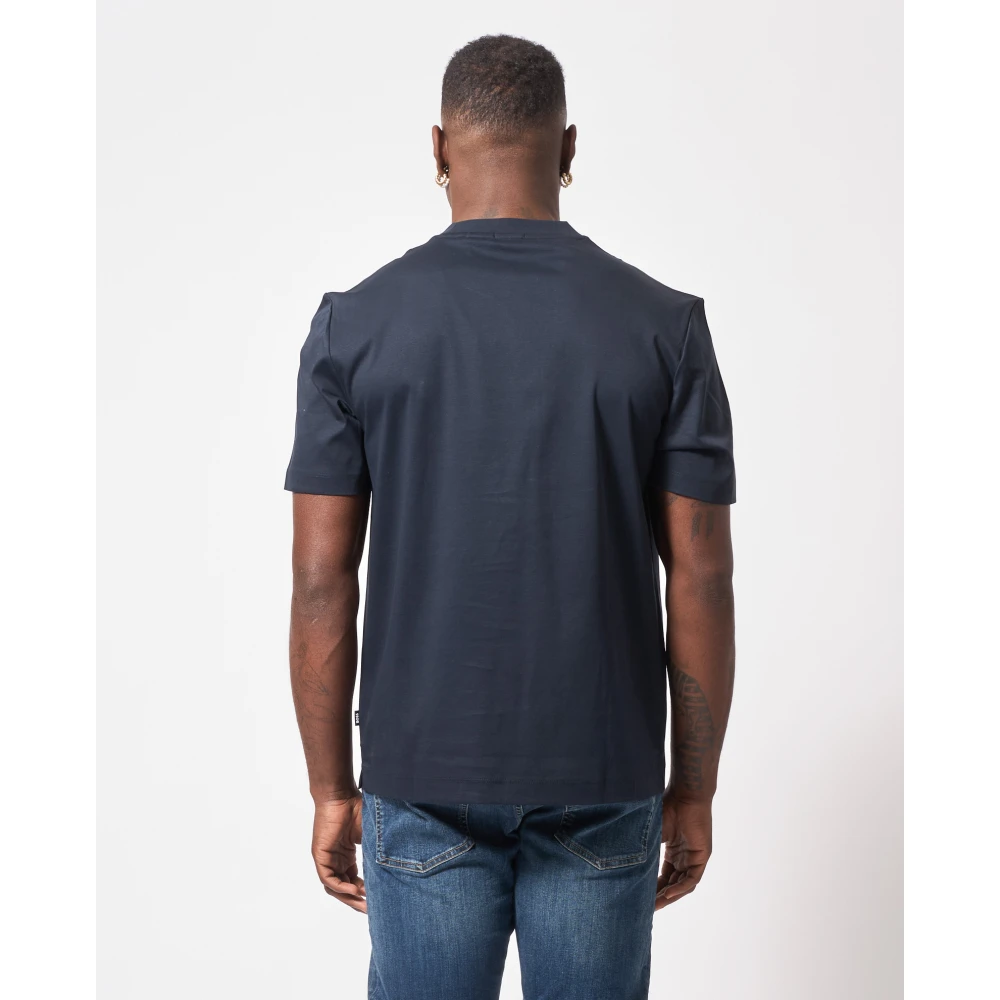 Hugo Boss Blauw T-shirt met Double B monogram Blue Heren