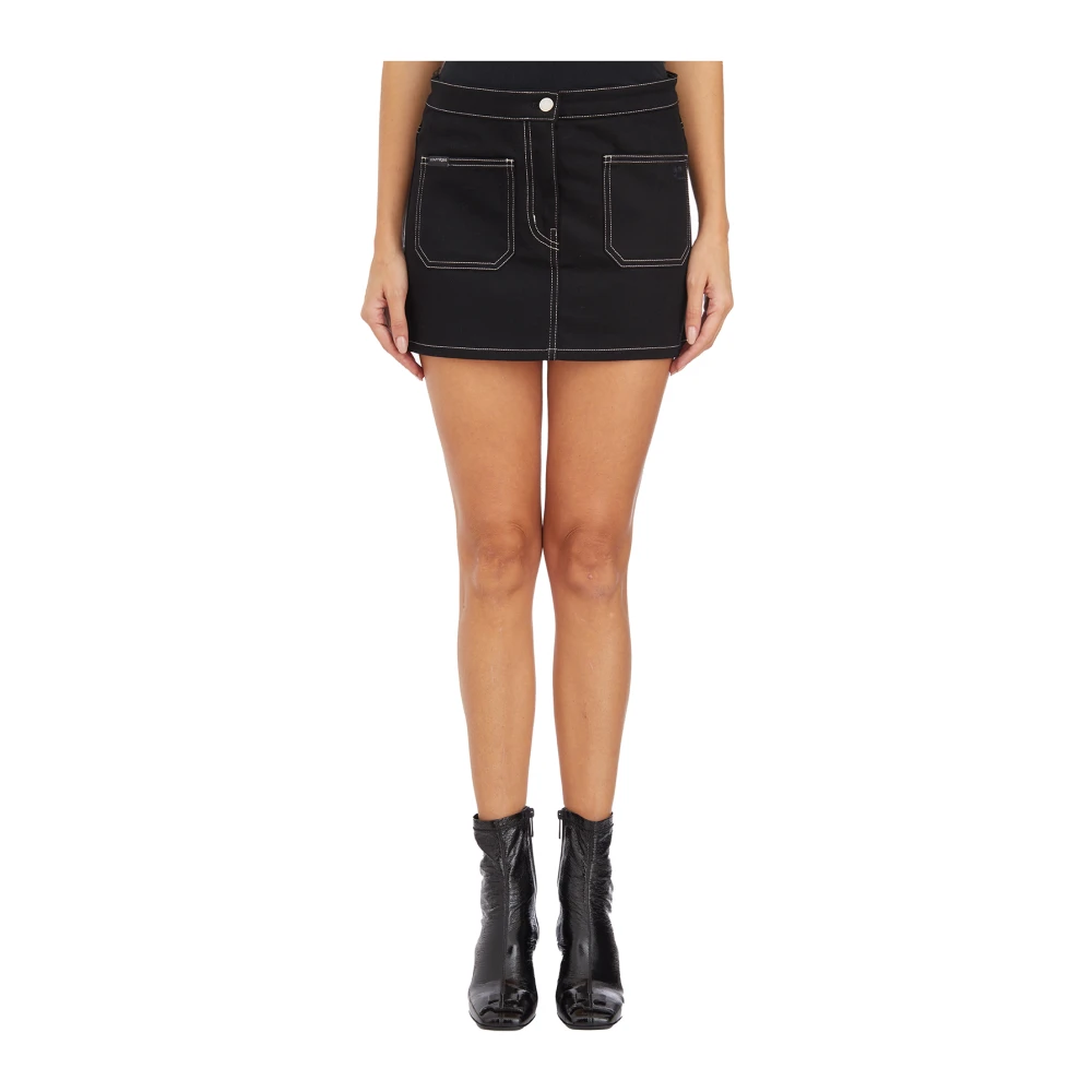 Courrèges Denim Minirok Black Dames