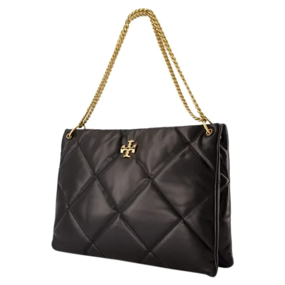 TORY BURCH Leather handbags Black Dames