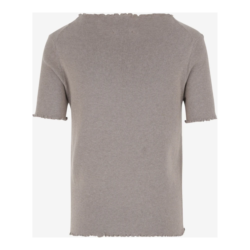 allude Beige gebreide trui met boot halslijn Beige Dames