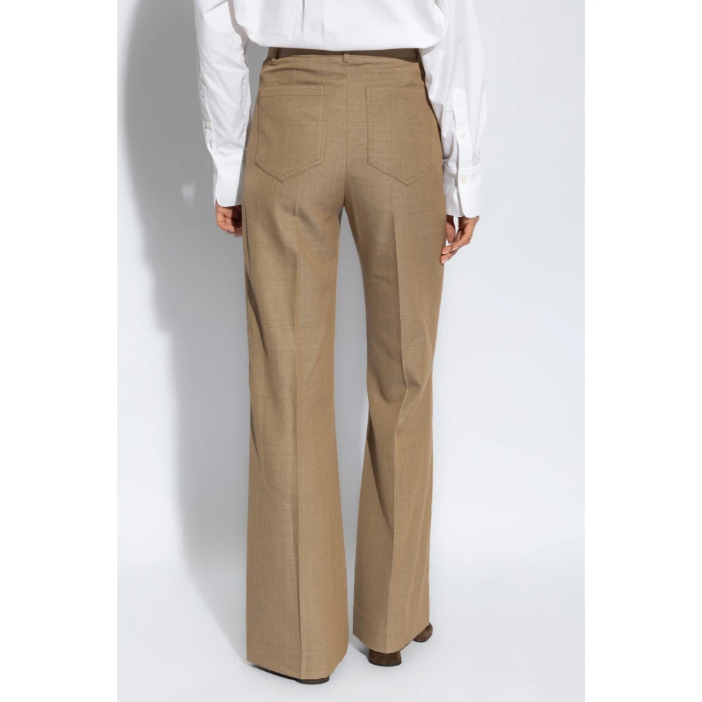 Victoria Beckham Gekreukelde broek Brown Dames