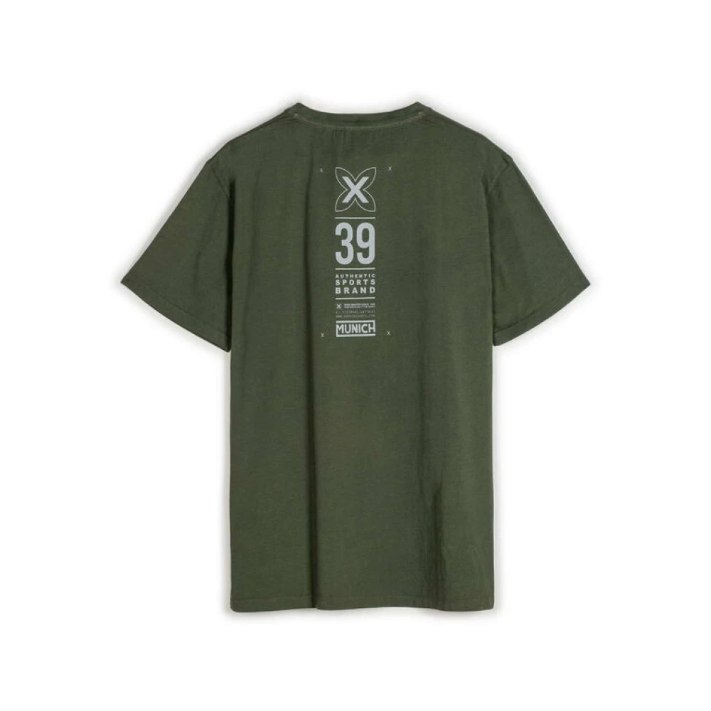 Munich Vintage Groen Bedrukt T-shirt Green Heren