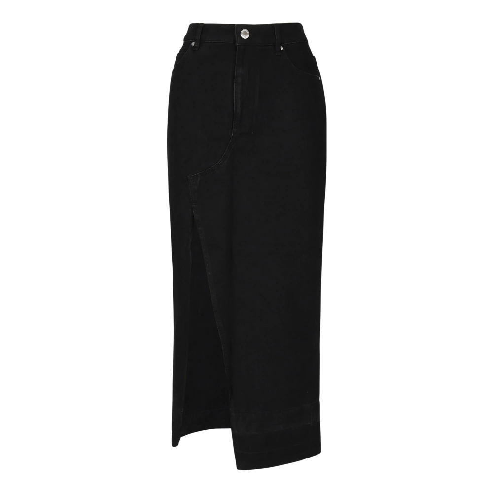 Pinko Donna Nero Gonna Lunga Nera Dritta Con Spacco