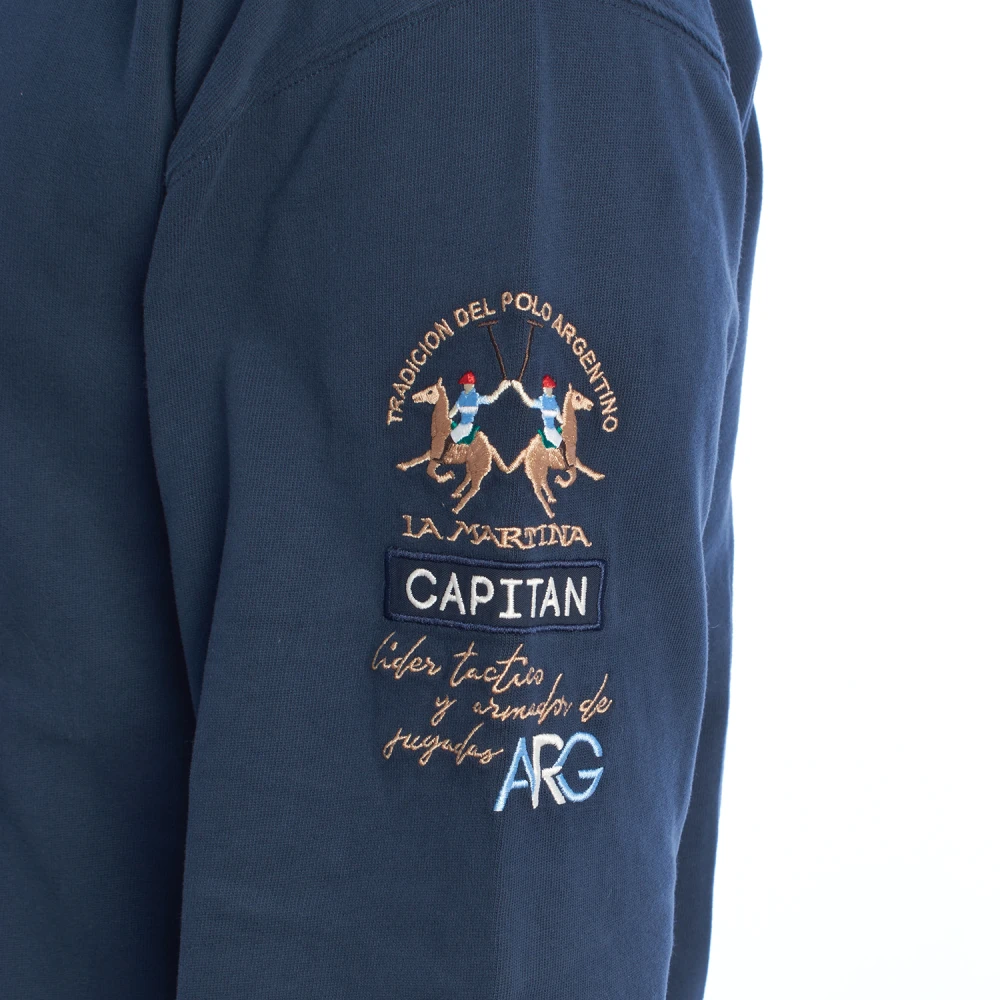 LA MARTINA Lange mouw poloshirt Blue Heren
