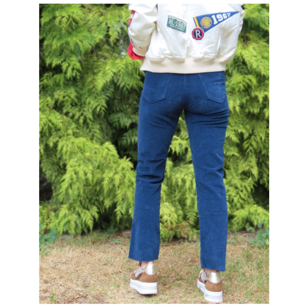 Denim Studio Salomé Corduroy Broek Blue Dames